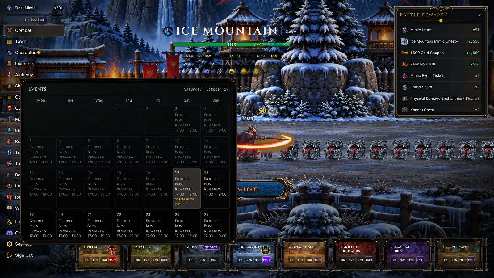 The Events calendar