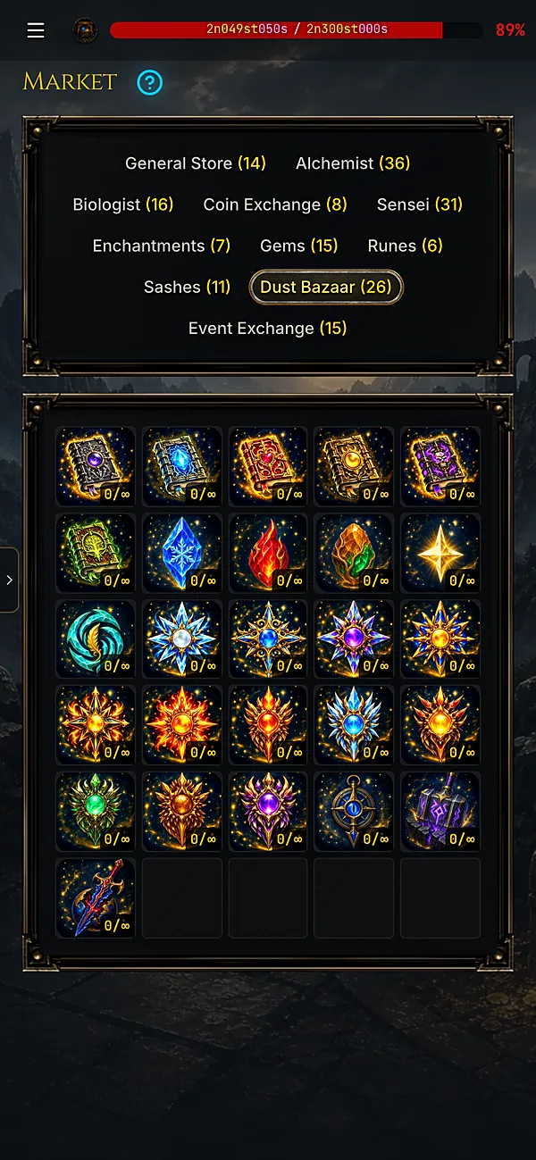Alchemist shop in the market