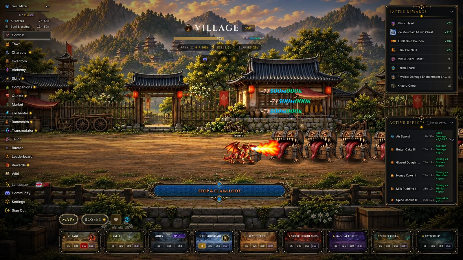 Tranky's own fight in the Village